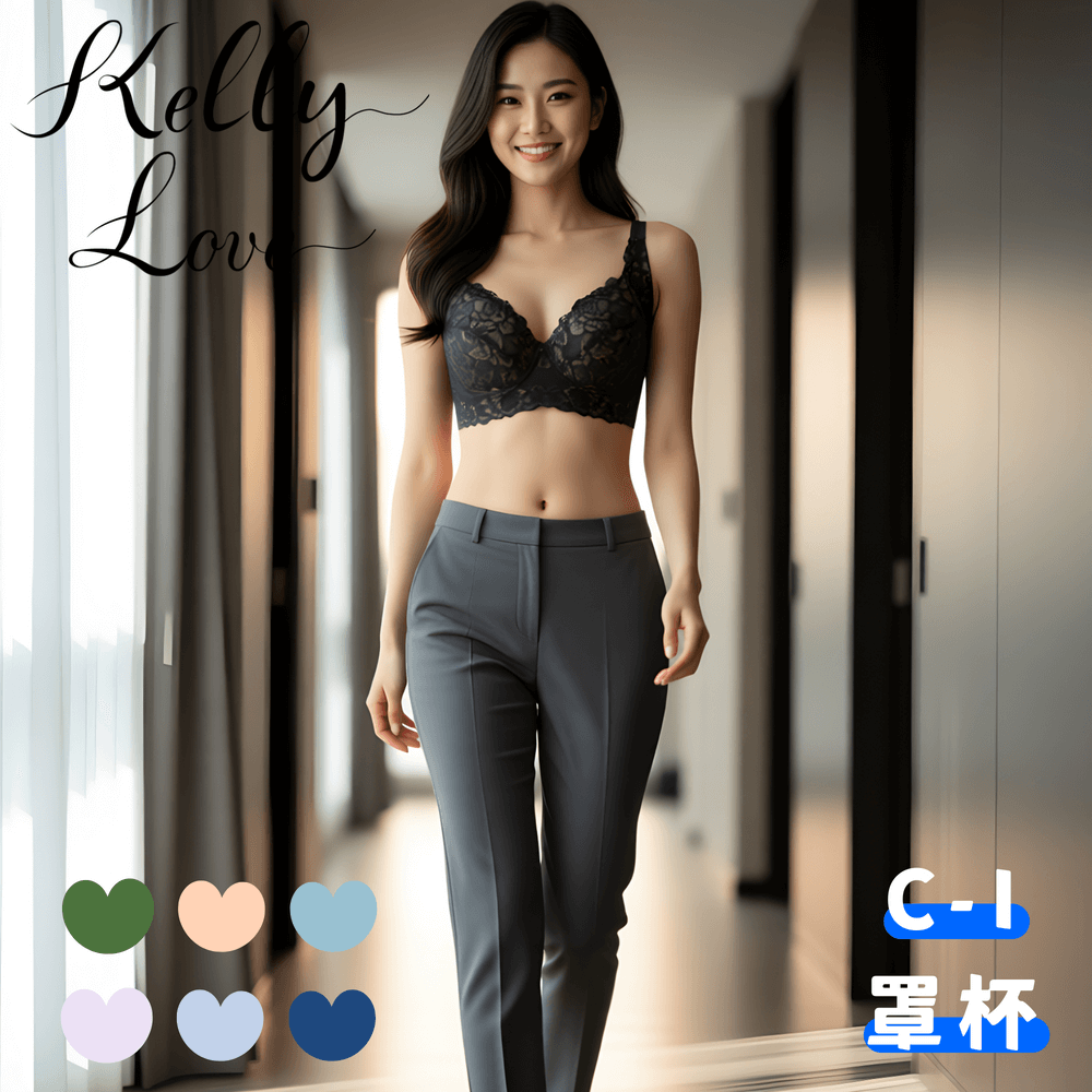 【S66-馥墨綠】花馥雅郁大罩杯蕾絲胸罩•D/E/F/G/H/I ~ 凱莉愛內衣