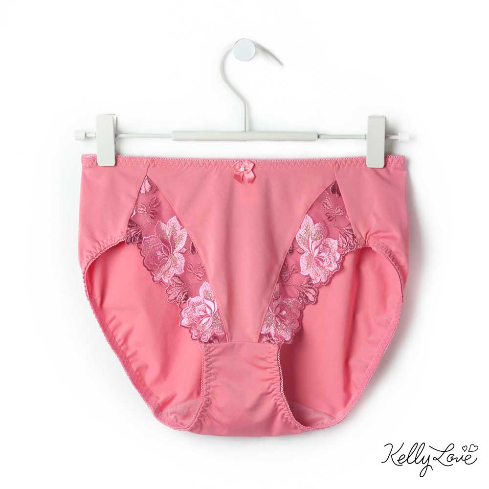 【P99–迷人黑、熱戀粉、淺紫  桃紅、湖水藍、夢幻紫、嫩黃、開運紅  銀灰、淺粉、草綠】漾動小褲 ．凱莉愛內衣